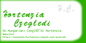 hortenzia czegledi business card